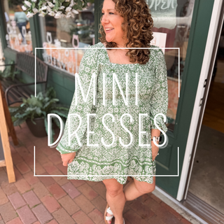 a collection of mini dresses at the southern loft