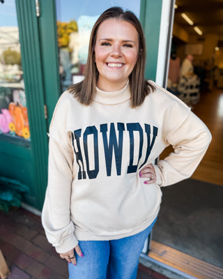 Howdy Both Ways Howdy + Yeehaw Reversible Mock Neck Pullover