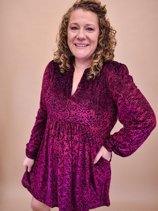 A Great Escape Velvet Mini Dress - The Southern Loft