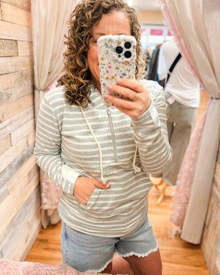 Along The Path Half Zipper Hoodie - The Southern Loft
