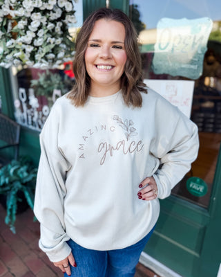 Amazing Grace Embroidered Pullover - The Southern Loft