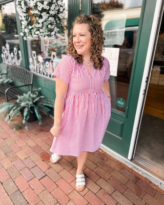 American Summer Striped Mini Dress - The Southern Loft