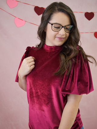 Anything For You Velvet Top - The Southern Loft