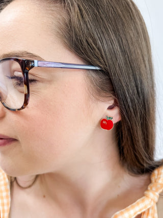 Apple Stud Earrings - The Southern Loft
