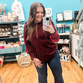 Asking Again Velvet Top - The Southern Loft