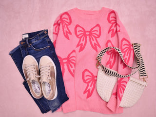 Believe Me Bow Drop Sleeve Sweater - The Southern Loft