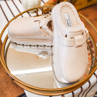 Cairo Chunky Platform Clogs With Fur - The Southern Loft