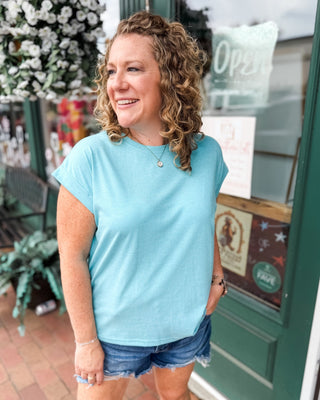 Calm & Centered Folded Sleeve Tee - The Southern Loft