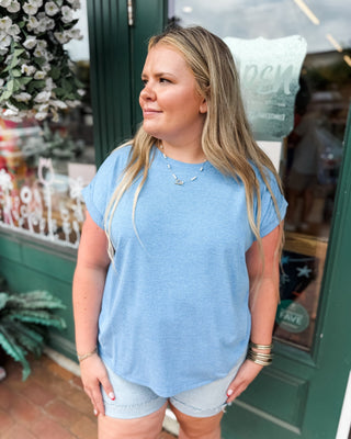 Calm & Centered Folded Sleeve Tee - The Southern Loft