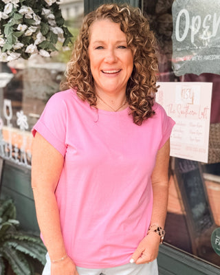 Calm & Centered Folded Sleeve Tee - The Southern Loft
