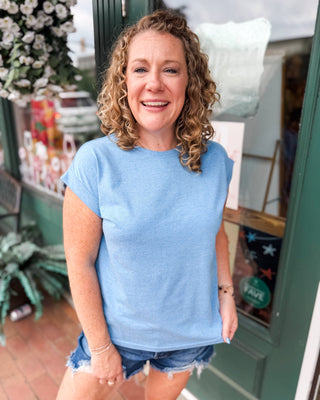 Calm & Centered Folded Sleeve Tee - The Southern Loft