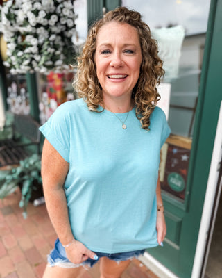 Calm & Centered Folded Sleeve Tee - The Southern Loft