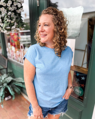 Calm & Centered Folded Sleeve Tee - The Southern Loft
