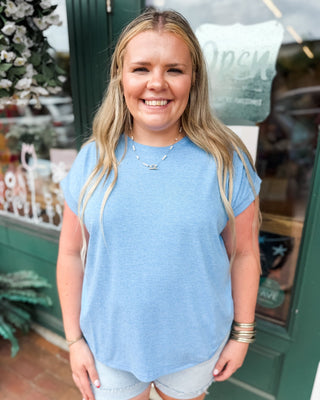 Calm & Centered Folded Sleeve Tee - The Southern Loft