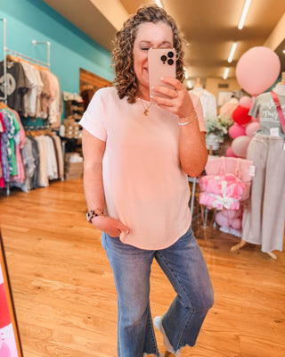 Carefree Charm Lightweight Matte Top - The Southern Loft