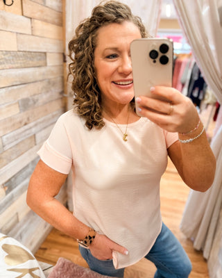 Carefree Charm Lightweight Matte Top - The Southern Loft