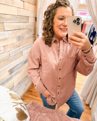 Charming Glance Oversized Tencel Top - The Southern Loft