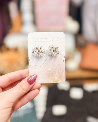 Christmas Bow Stud Earrings - The Southern Loft