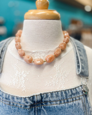 Chunky Marble Resin Beaded Necklace - The Southern Loft