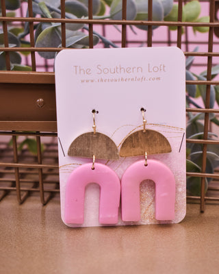 Clay Arch & Half Moon Drop Earrings - The Southern Loft