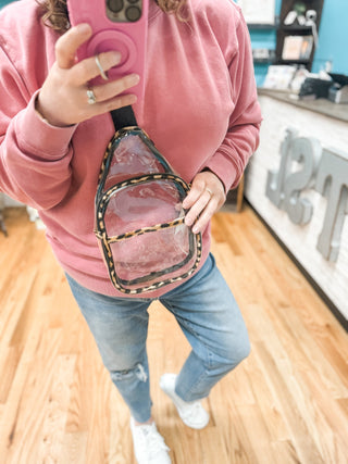 Clear Faux Leather Crossbody - The Southern Loft