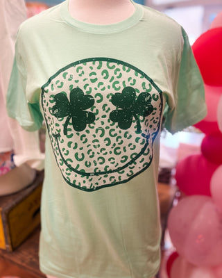 Clover Happy Face Graphic Tee - The Southern Loft