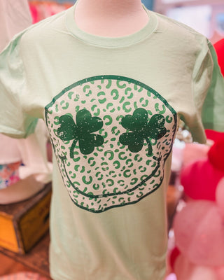 Clover Happy Face Graphic Tee - The Southern Loft