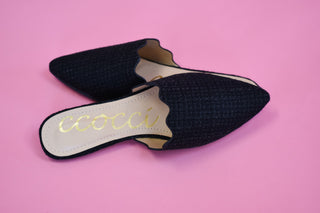 Dandelion Scallop Linen Mules - The Southern Loft