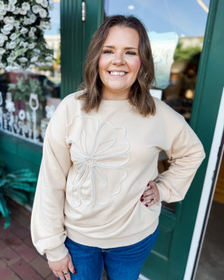 Early Start Corded Flower Pullover - The Southern Loft