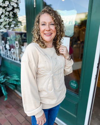 Early Start Corded Flower Pullover - The Southern Loft