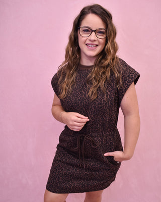 Easily Impressed Leopard Print Knit Dress - The Southern Loft
