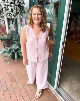 Easy Breezy Striped Pull-On Wide Leg Pants - The Southern Loft