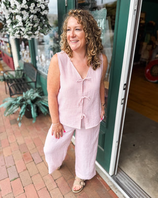Easy Breezy Striped Pull-On Wide Leg Pants - The Southern Loft