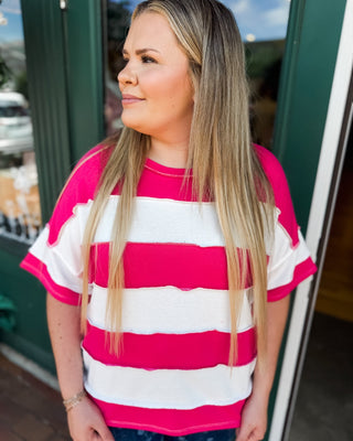 Easy Does It French Terry Striped Top - The Southern Loft