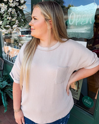 Easy Grace Raised Rib Short Sleeve Top - The Southern Loft