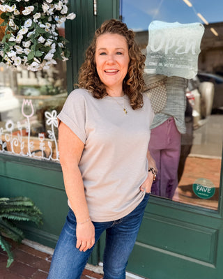 Easygoing Slub Rolled Sleeve Top - The Southern Loft