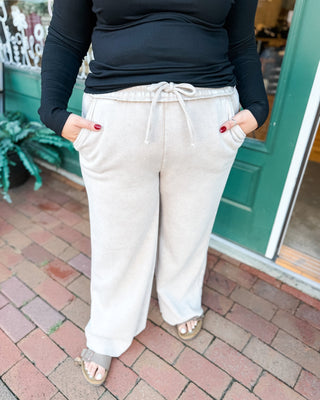 Effortless Comfort Acid Wash Palazzo Pants - The Southern Loft