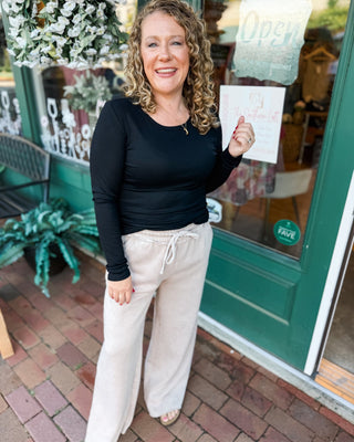 Effortless Comfort Acid Wash Palazzo Pants - The Southern Loft