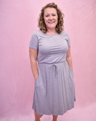 Effortless Vibes Drawstring Waist Dress - The Southern Loft
