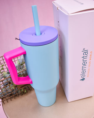 Elemental Commuter 40oz Tumbler - Blue Tie Dye - The Southern Loft