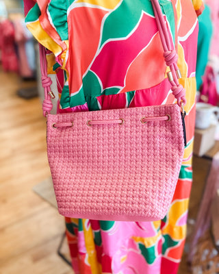 Elliana Woven Bucket Bag Purse - The Southern Loft