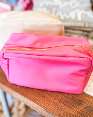 Emma Round Nylon Cosmetic Pouch - The Southern Loft