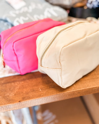 Emma Round Nylon Cosmetic Pouch - The Southern Loft