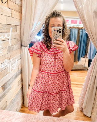 Enchanted Embrace Ruffle Sleeve Mini Dress - The Southern Loft