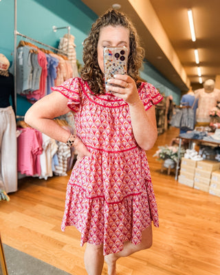 Enchanted Embrace Ruffle Sleeve Mini Dress - The Southern Loft