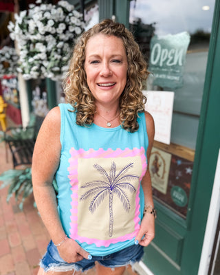 Endless Summer Palm Tree Graphic Tank - The Southern Loft