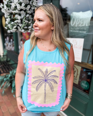 Endless Summer Palm Tree Graphic Tank - The Southern Loft