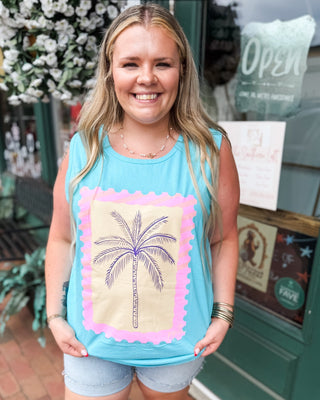 Endless Summer Palm Tree Graphic Tank - The Southern Loft