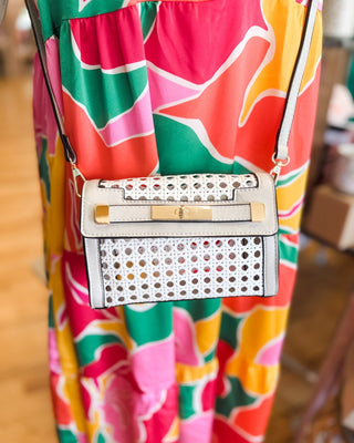 Etta Rattan Crossbody Purse - The Southern Loft