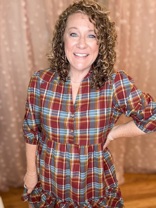 Fair And Square Checkered Mini Dress - The Southern Loft